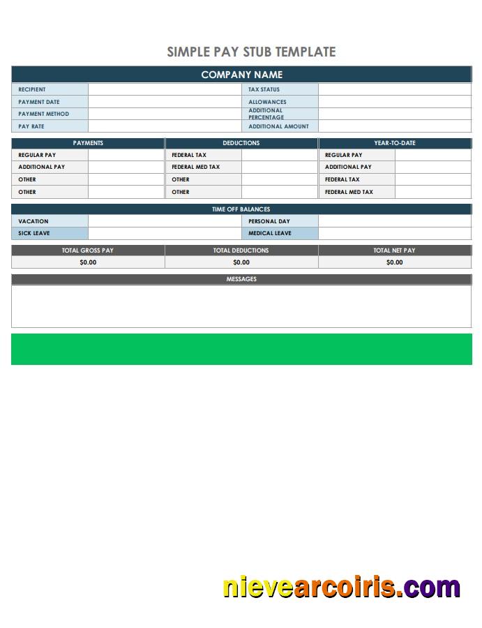Company pay stub